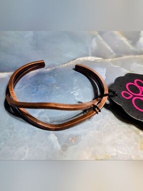 paparazzi Copper-Tone Double Open Cuff Bracelet
